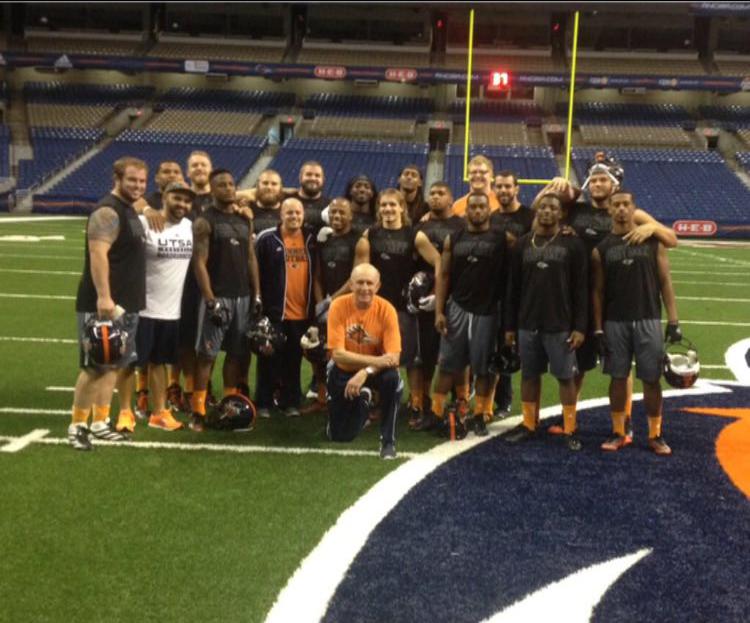 With the UTSA football team