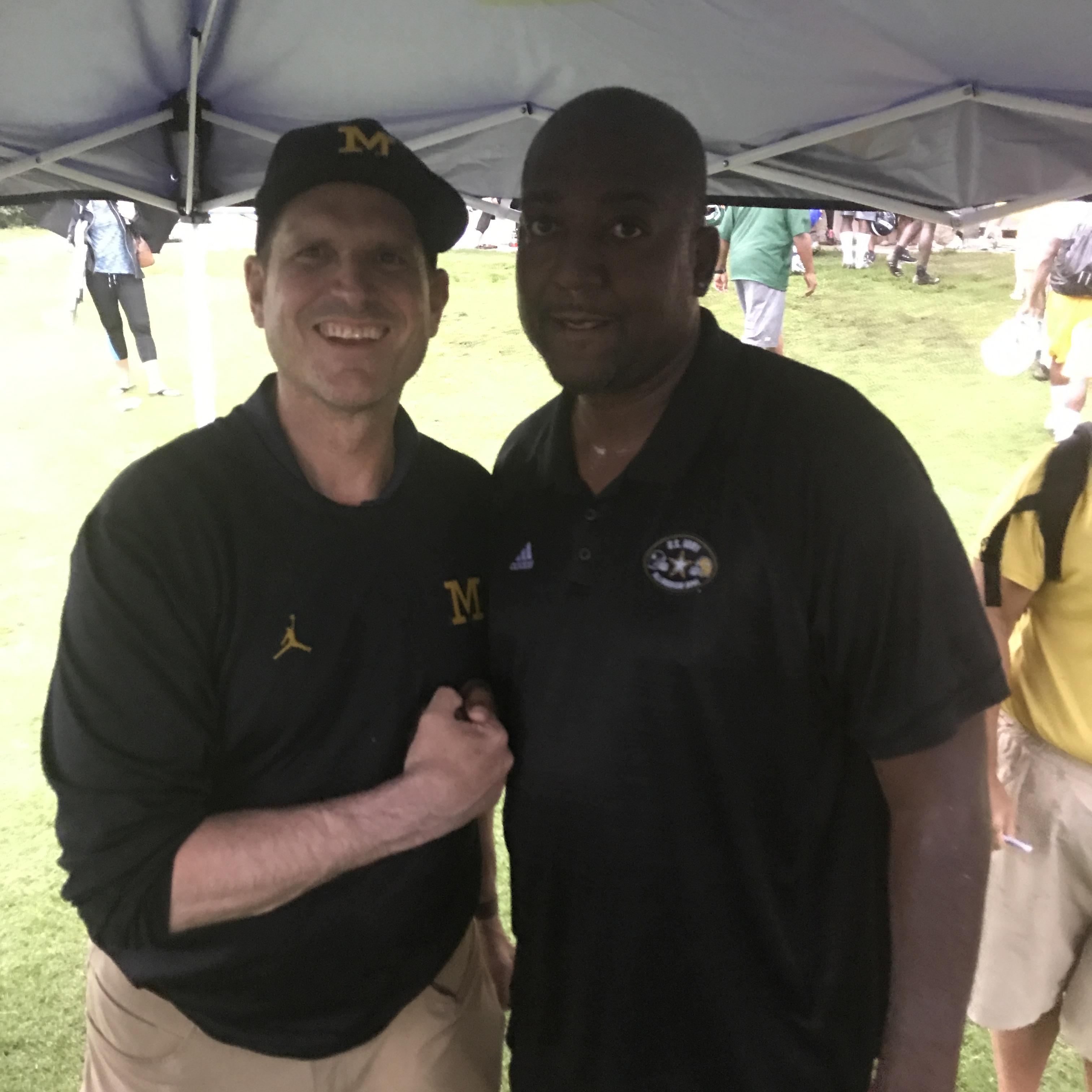 At a football recruiting event