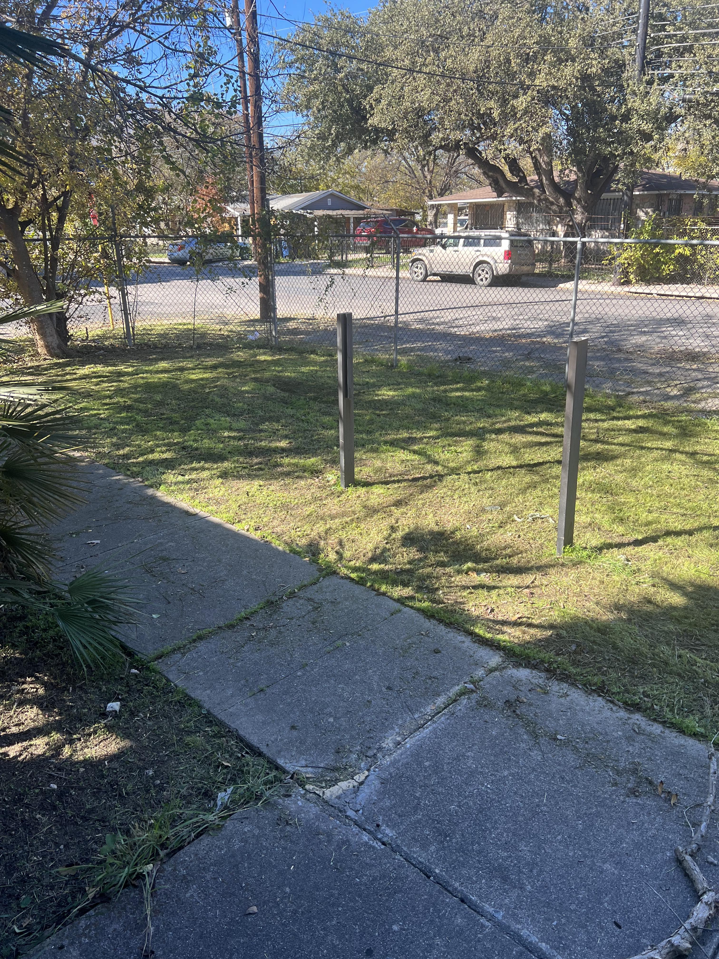 The property grounds during renovation