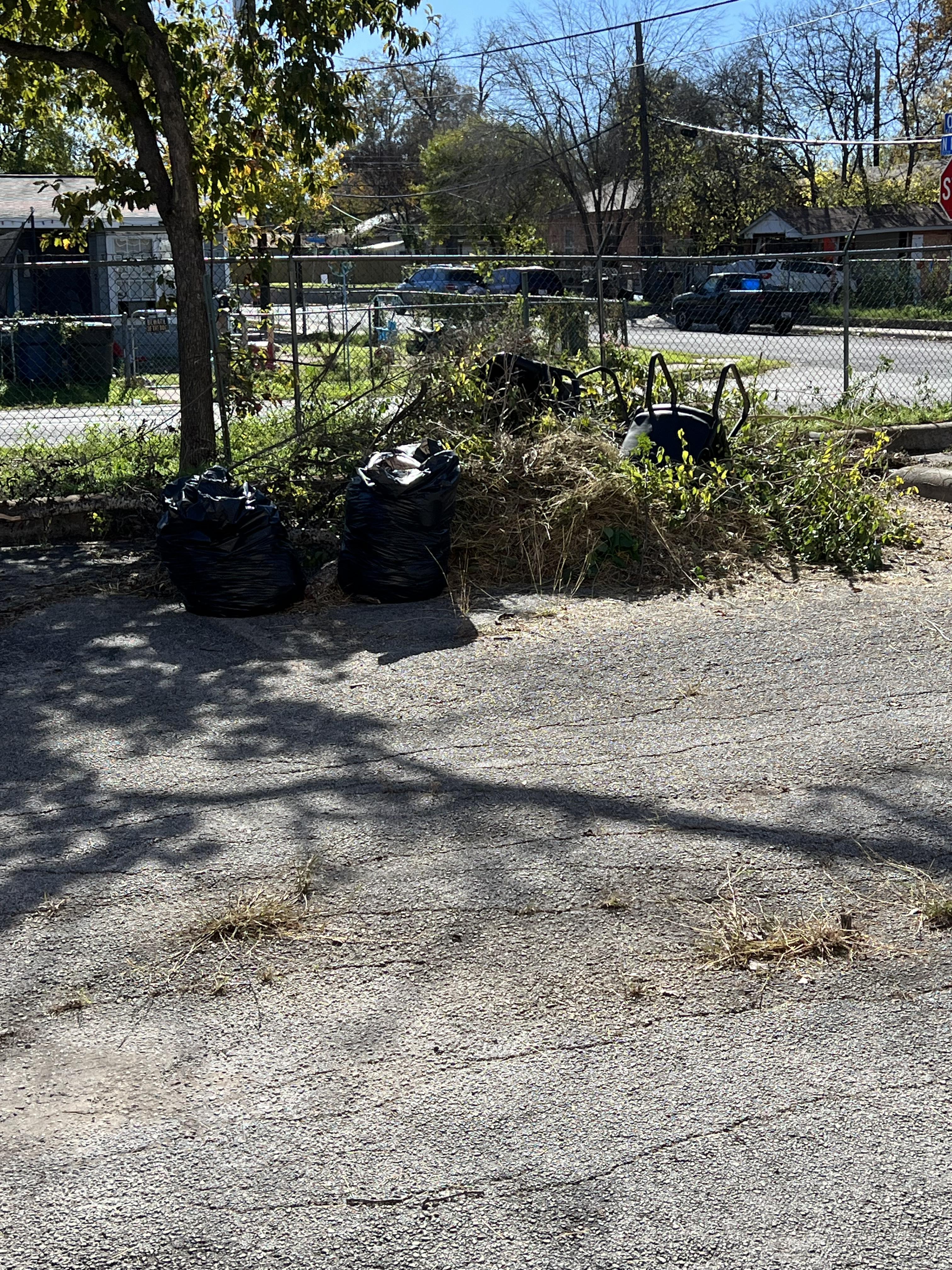 Grounds cleanup during renovation